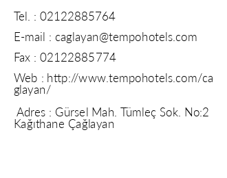 Tempo Hotel alayan iletiim bilgileri
